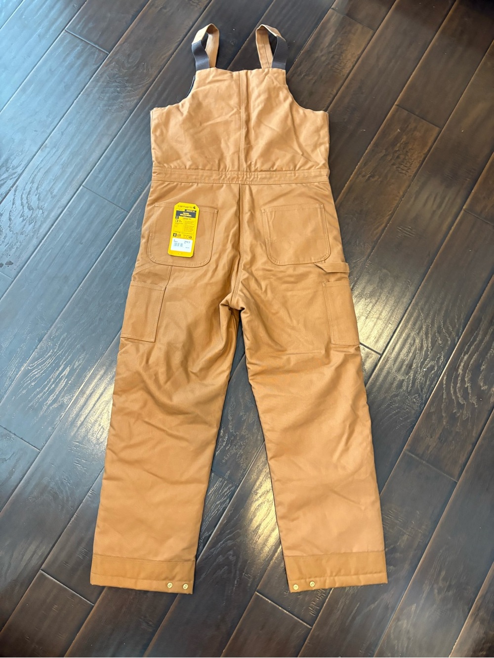 Carhartt W/TAGS Firm Duck Canvas Bib Overalls with Black Straps